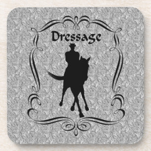 Dessous-de-verre Dressage Horse And Rider Coaster Set