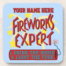 Dessous-de-verre Drôle 4 juillet Indépendance Fireworks Expert