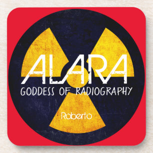 Dessous-de-verre Drôle déesse ALARA de la radiographie   