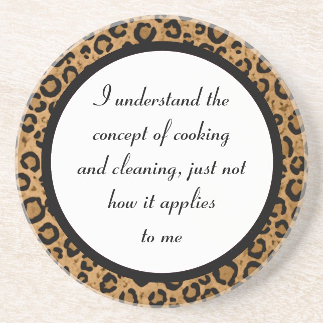 Dessous de verre drôles de léopard (Devant)