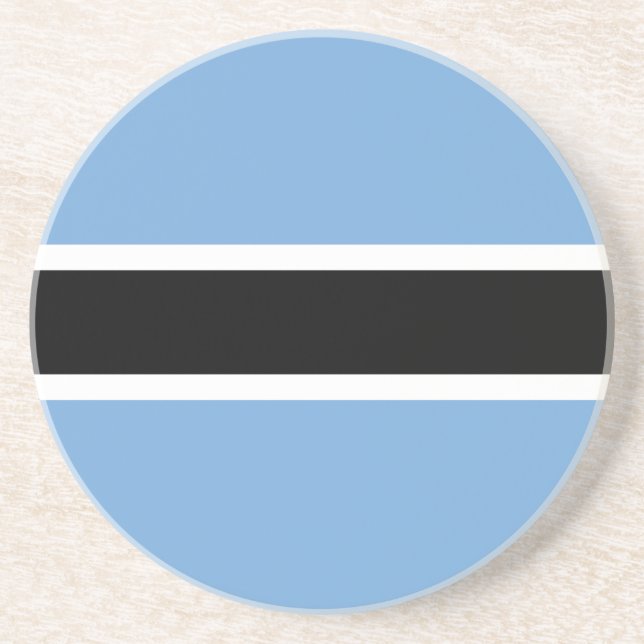 Dessous de verre du drapeau patriotique du Botswan (Devant)
