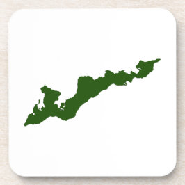 Dessous de verre du logo de Fishers Island - Marin