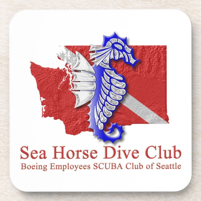 Dessous de verre du logo du club de plongée SeaHor (Devant)
