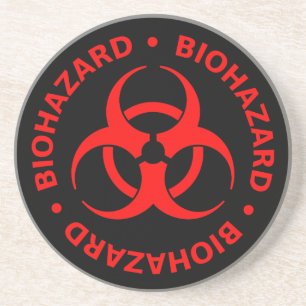 Dessous de verre du symbole de risque biologique r
