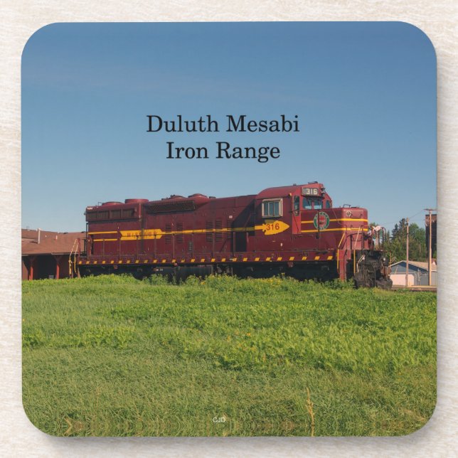 Dessous-de-verre Duluth Mesabi IronRange Locomotive dessous de verr (Devant)
