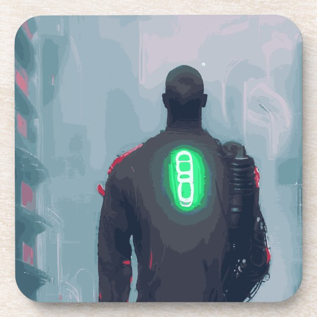 Dessous de verre dur en plastique cyberpunk (Devant)