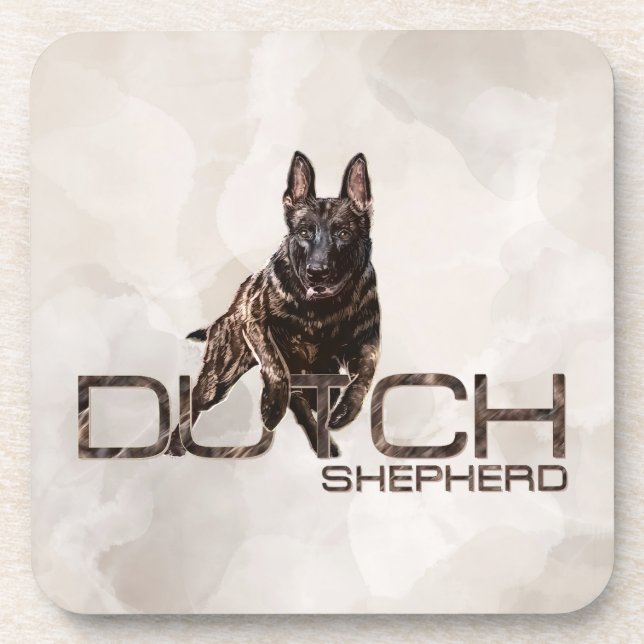 Dessous-de-verre Dutch Shepherd - Illustration utchie (Devant)