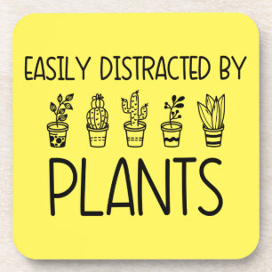 Dessous-de-verre Easily Distracted by Plants Coaster Set