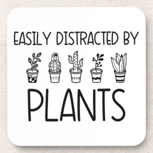 Dessous-de-verre Easily Distracted by Plants Coaster Set
