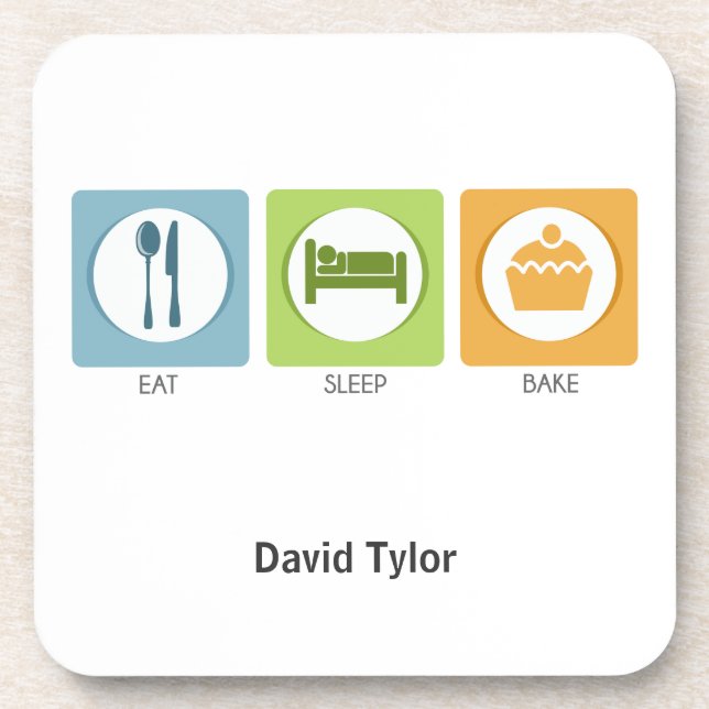 Dessous-de-verre Eat Sleep Bake ! (Devant)