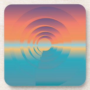 Dessous-de-verre eau et horizon