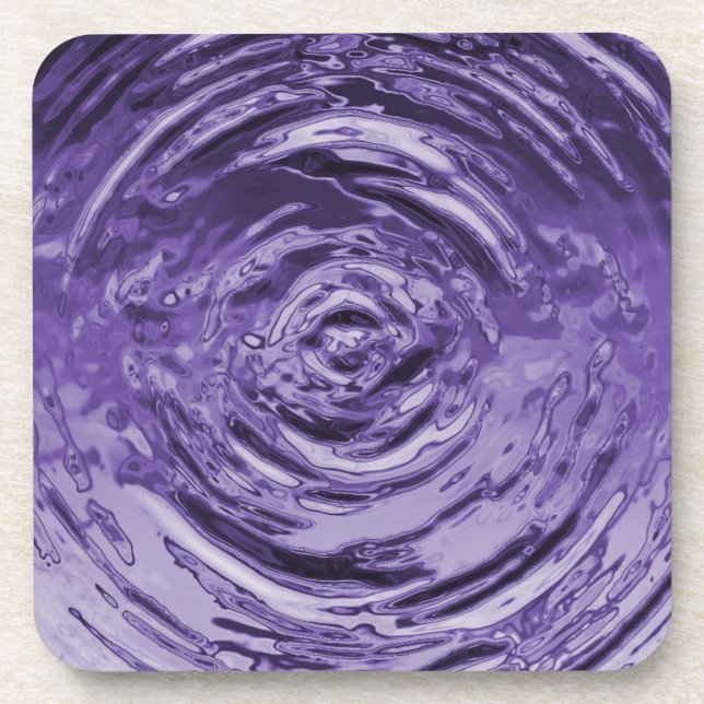Dessous-de-verre Eau Violet (Devant)