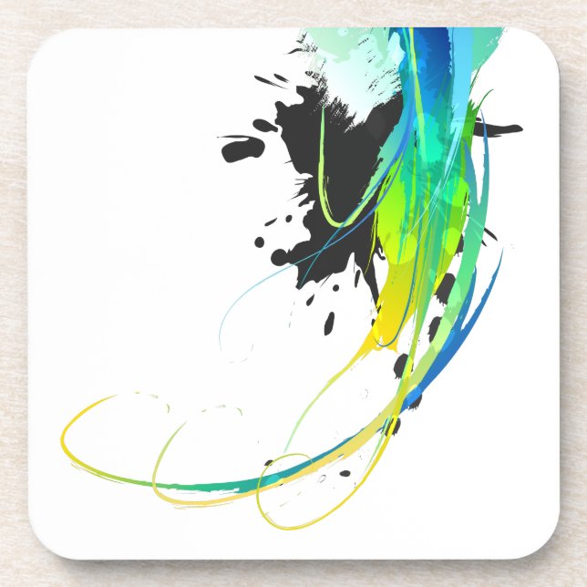 Dessous-de-verre Eaux cool Abstraites Plaques de peinture (Devant)