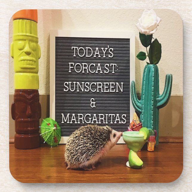 Dessous-de-verre Écran solaire et Margaritas (Devant)