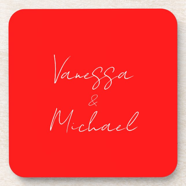 Dessous-de-verre Écriture manuscrite professionnelle nom personnali (Devant)