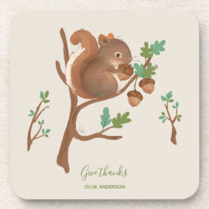 Dessous-de-verre Écureuil ・ Illustration d'animaux forestiers