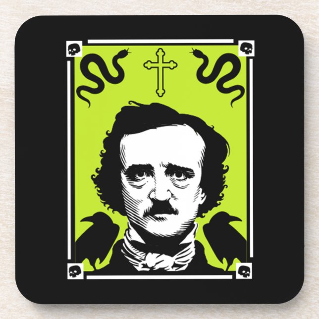 Dessous-de-verre Edgar Allan Poe Anniversaire 19 janvier (Devant)