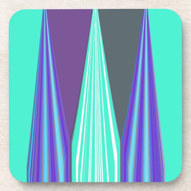 Dessous-de-verre Edgy Blue art (Devant)