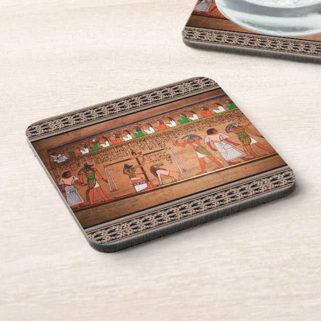 Dessous-de-verre Égypte-Hiéroglyphes Beverage Coaster (Côté gauche)