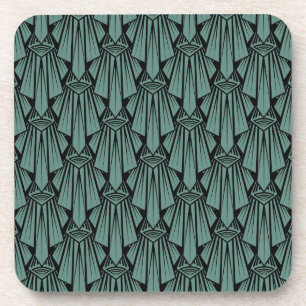 Dessous-de-verre Élégant art sombre déco éléments géométriques abst