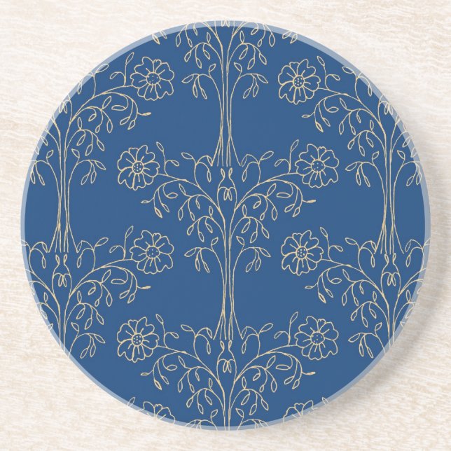 Dessous de verre élégant, Bleu foncé, Motif à effe (Devant)