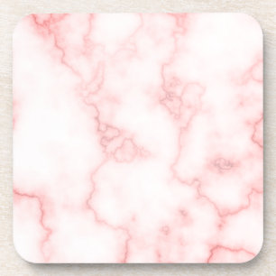 Dessous-de-verre Elégant Faux Pink Marble Beverage Coaster
