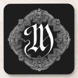 Dessous-de-verre Élégant Goth Initial M