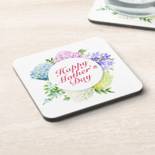 Dessous-de-verre Elegant Happy Mother's Day Floral Frame Coaster