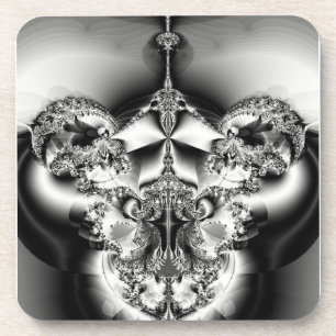 Dessous-de-verre Élégant lustre en argent