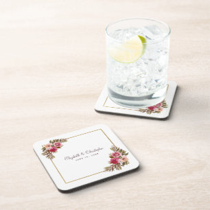 Dessous-de-verre Elégante aquarelle de mariée et de chambre Mariage