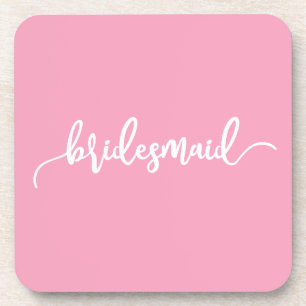 Dessous-de-verre Élégante calligraphie Mariage de Bridesmaid   DESS