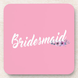 Dessous-de-verre Élégante calligraphie Mariage de Bridesmaid   DESS
