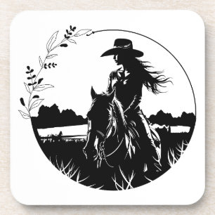 Dessous-de-verre Élégante fille de cheval moderne Western Equestria