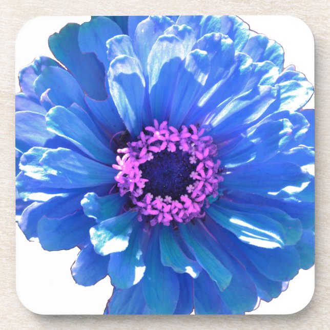 Dessous-de-verre Elégante marguerite bleue florale (Devant)