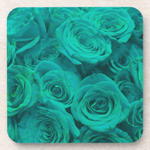 Dessous-de-verre Élégants roses verts turquoises
