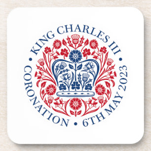 Dessous-de-verre Emblème de couronnement du roi Charles III, souven