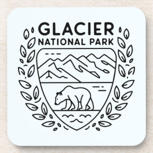 Dessous-de-verre Emblème de l'ours du parc national des Glaciers