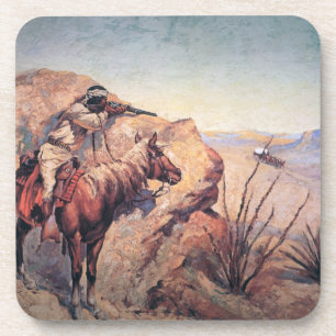 Dessous-de-verre Embuscade d'Apache (huile sur la toile)