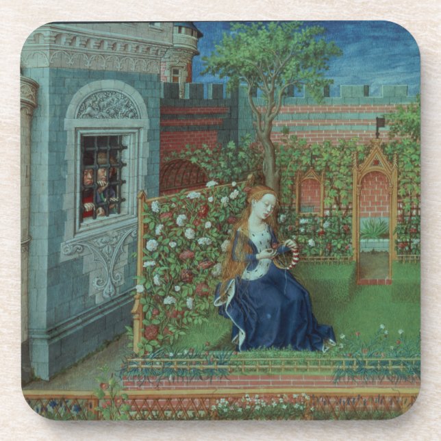 Dessous-de-verre Emelye dans son jardin. Les chevaliers emprisonnés (Devant)