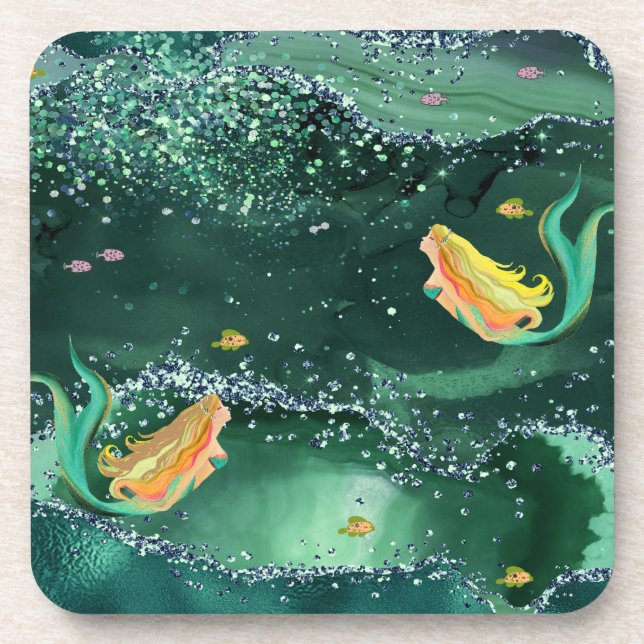 Dessous de verre Emerald Sea Mermaid (Devant)