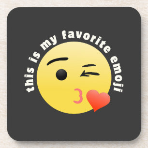 Dessous-de-verre Emoji Cœur Qui Embrasse