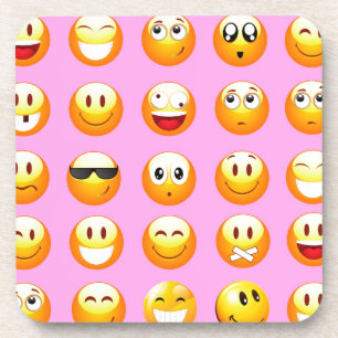 Dessous-de-verre émoji rose pastel