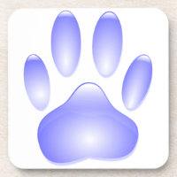 Empreinte de patte de chien de verre