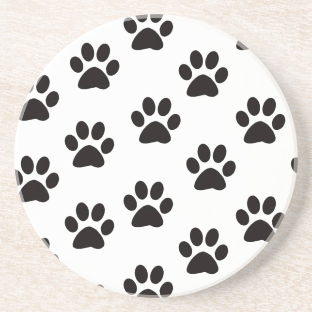Dessous de verre Empreintes de pattes de chats (Devant)