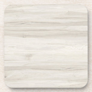 Dessous de verre en bois couleur crème clair