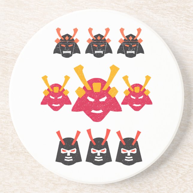 DESSOUS DE VERRE EN GRÈS 侍ニッポン (Devant)