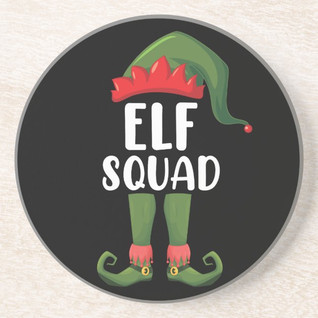 Dessous De Verre En Grès 11 Squad Funny Family Matching Christmas (Devant)
