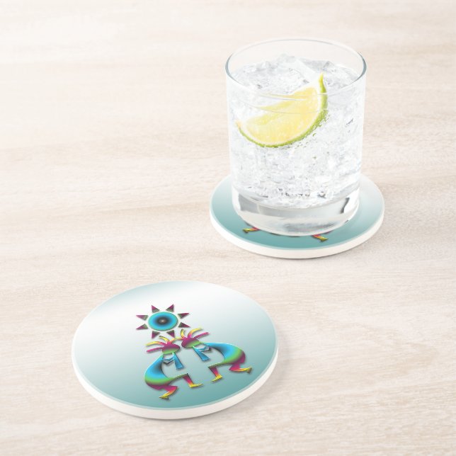 Dessous De Verre En Grès 2 Kokopelli #41 (Côté)