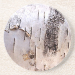 Dessous De Verre En Grès 3D White Birch
