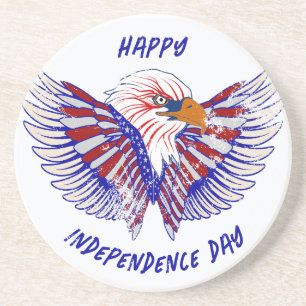 Dessous De Verre En Grès 4 juillet d'aigle patriotique